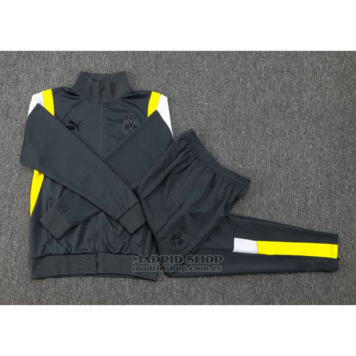 Chandal de Chaqueta del Borussia Dortmund 2023-2024 Gris